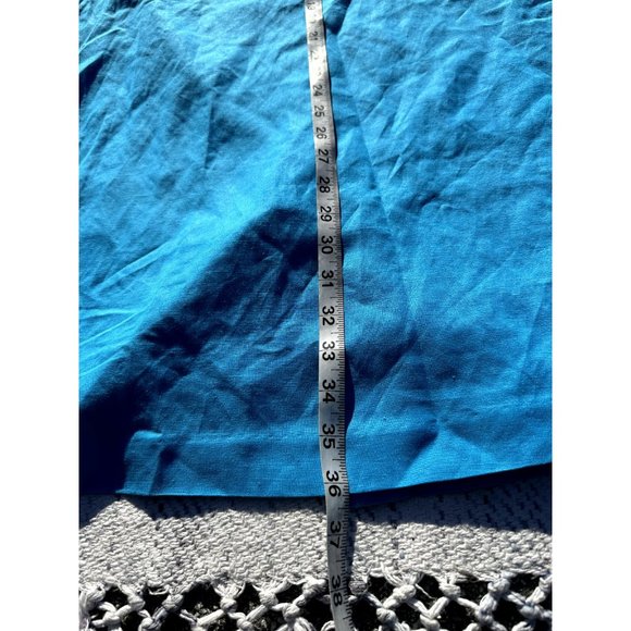 DressBarn Womens Blue 14W Dress Shirt Button Up Short Sleeve Padded Shoulder - Picture 13 of 16